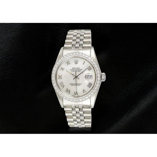 Rolex datejust madreperla bianco quadrante romano