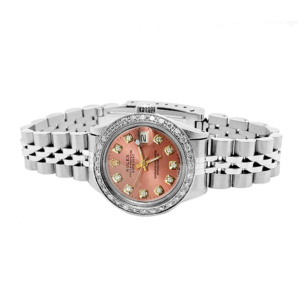 Rolex diamante quadrante lunetta giubileo acciaio inossidabile bracciale Datejust orologio da donna