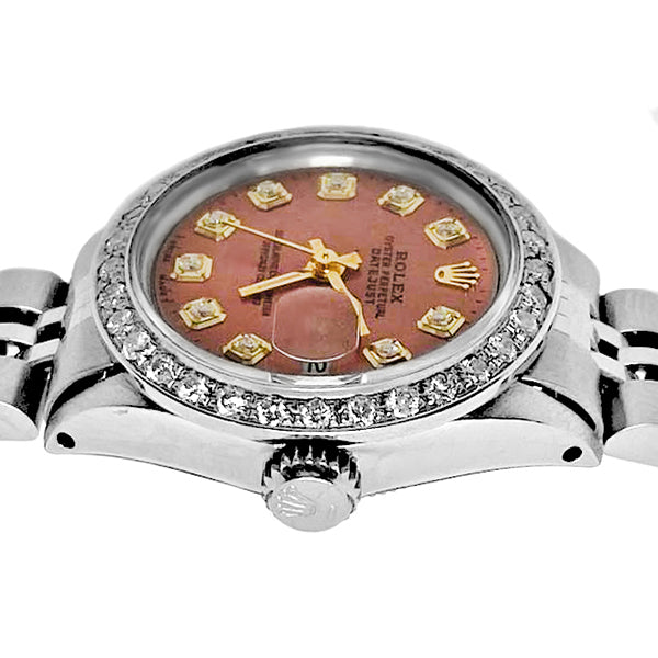 Rolex diamante quadrante lunetta giubileo acciaio inossidabile bracciale Datejust orologio da donna
