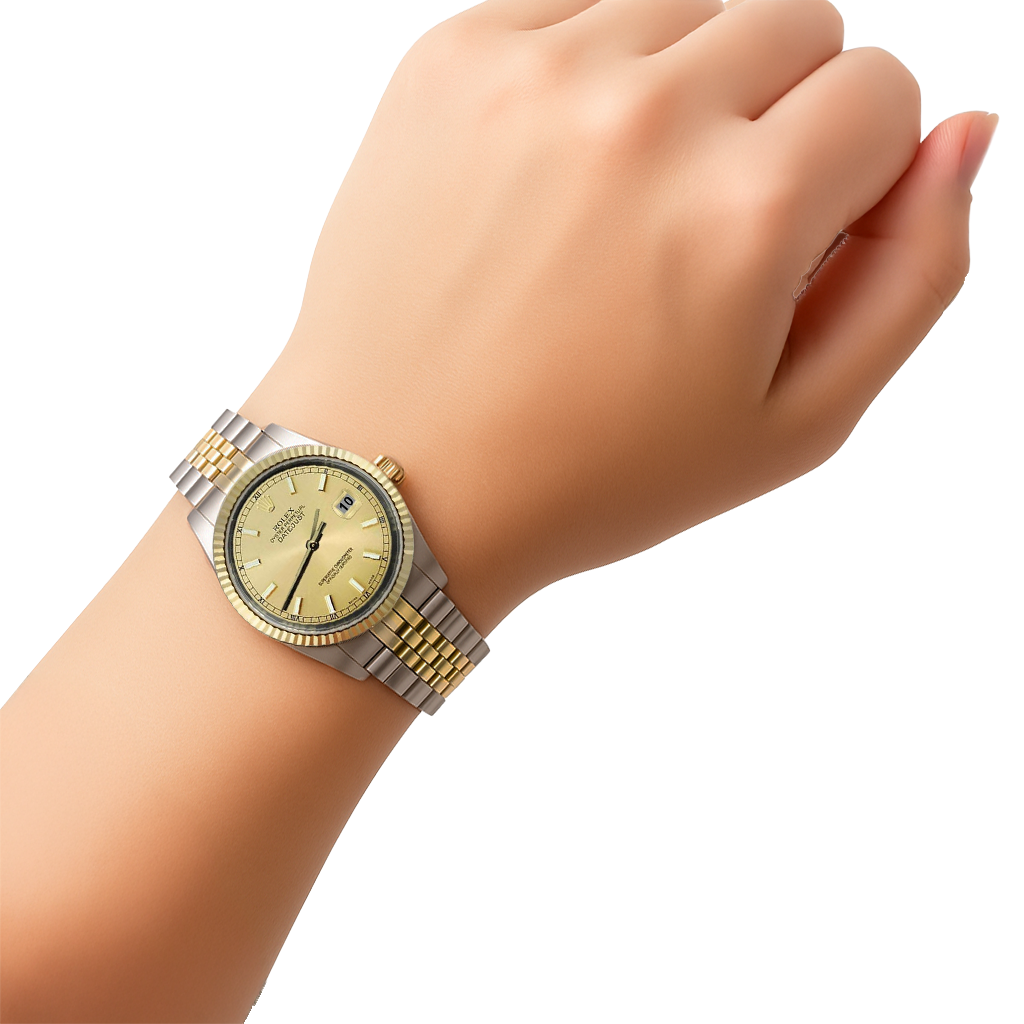Rolex quadrante a bastoncino Datejust Orologio da uomo acciaio inossidabile e bracciale giubileo in oro Impostazione Rapida P1