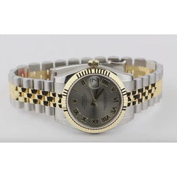 Rolex quadrante romano bracciale giubileo Datejust orologio di medie dimensioni in acciaio inossidabile e oro