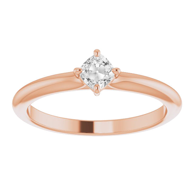 Diamante Solitario di Fidanzamento 2-carati Oro Rosa 14K – vista principale
