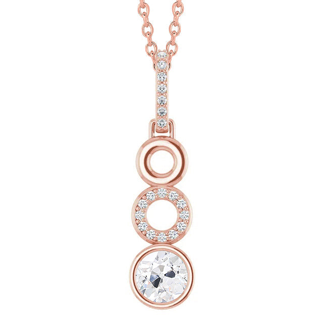 Artigianale Diamante Fine Pendente a Goccia 1 carati – vista principale