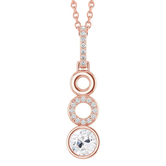Artigianale Diamante Fine Pendente a Goccia 1 carati – vista principale