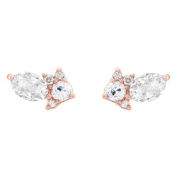 Oro 14 Carati Rosa Brillante Orecchini – 1,50-carati Cuscino