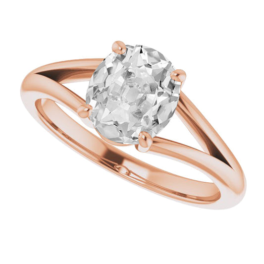 Brillante Solitario di Fidanzamento 4,50 carati Oro Rosa 14K – vista principale