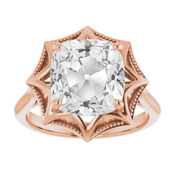 Solitario di Fidanzamento Oro Rosa 14K – Diamante Taglio Cushion