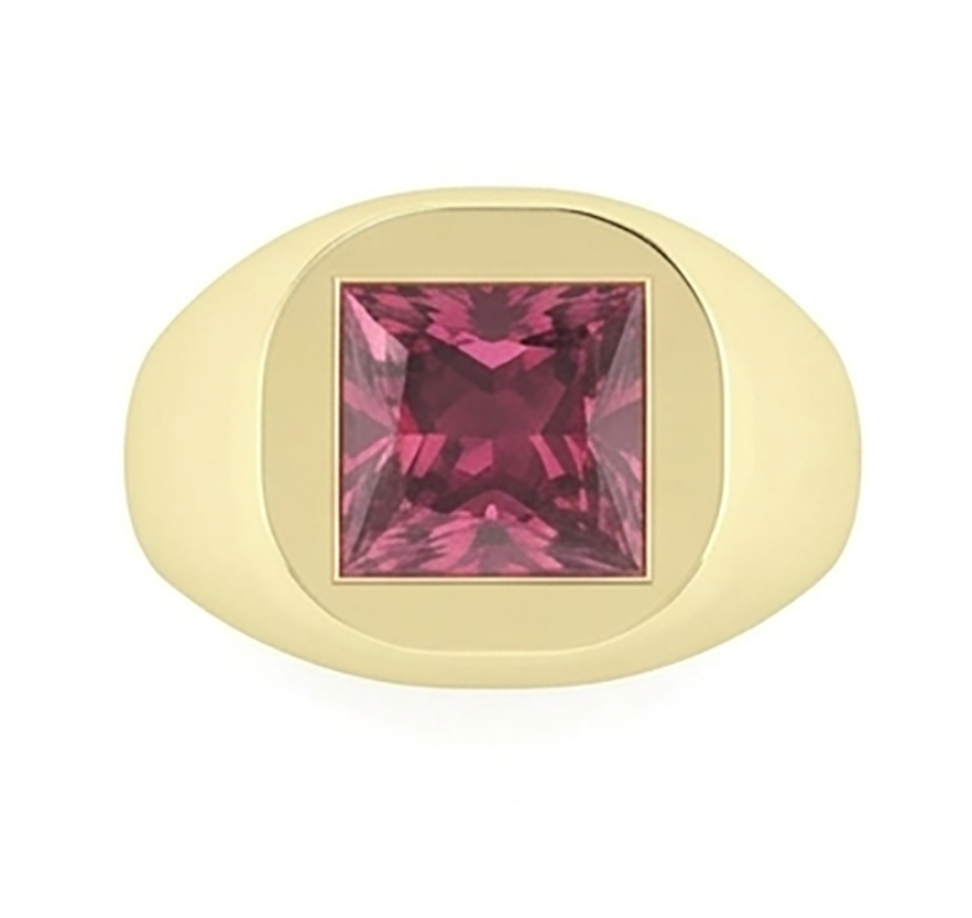 Rosso Rubino Anello Con Sigillo