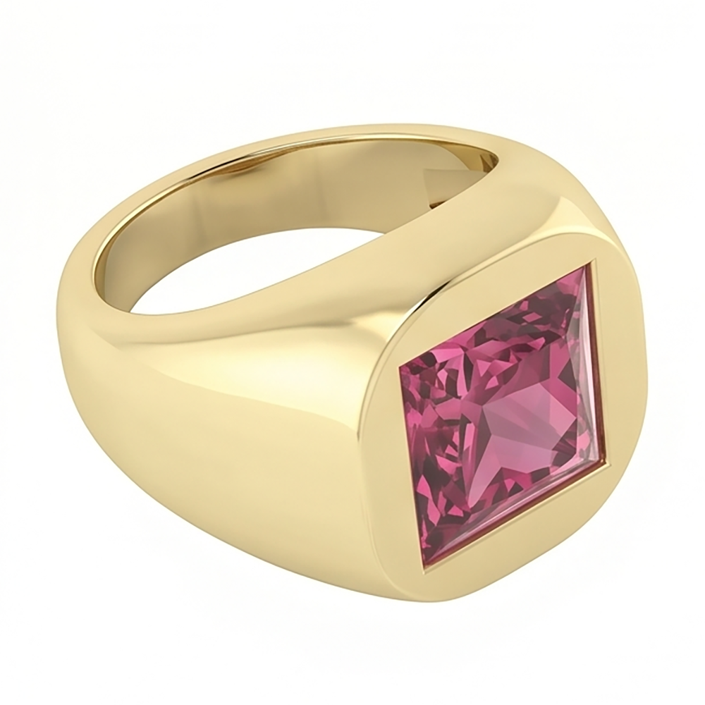 Rosso Rubino Anello Con Sigillo