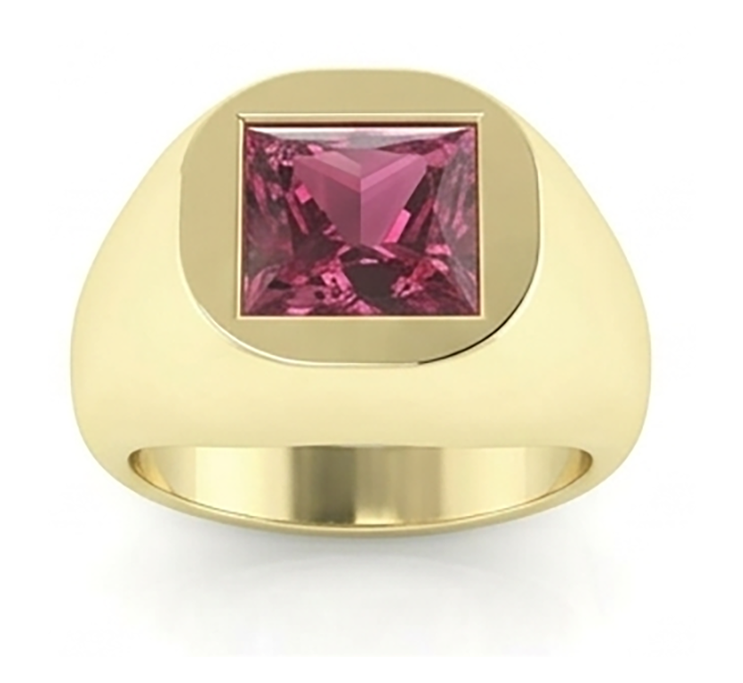 Rosso Rubino Anello Con Sigillo