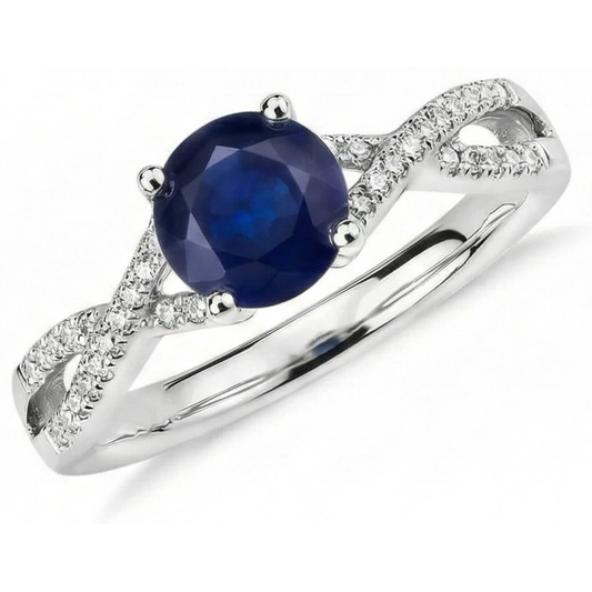 vero round diamante 0.70carati anello angolo laterale