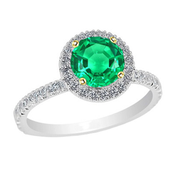 Artigianale Certificato GIA Smeraldo Fine Anello con Gemma – 3
