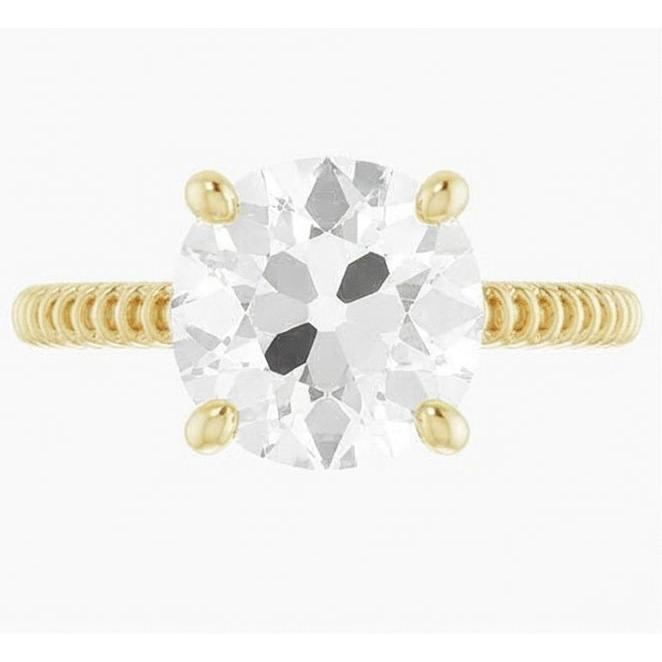 Brillante Anello Monopietra 2,50-carati Oro Giallo 14K – vista angolare