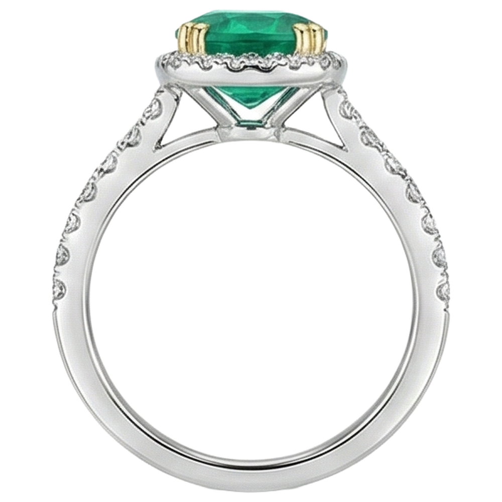 Premium Anello con Pietra Preziosa 2,50 carati – vista profilo