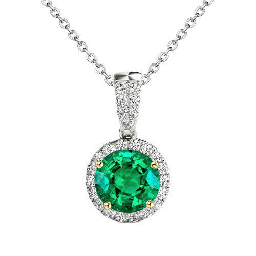 Di lusso Smeraldo Collana Pendente 1,50 carati – vista principale