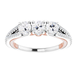 Artigianale Gambo Diviso Brillante Anello di Fidanzamento – 5,75