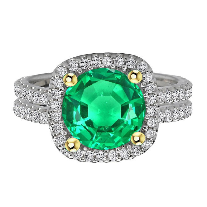 Brillante Anello con Pietra Preziosa 4 carati – vista principale