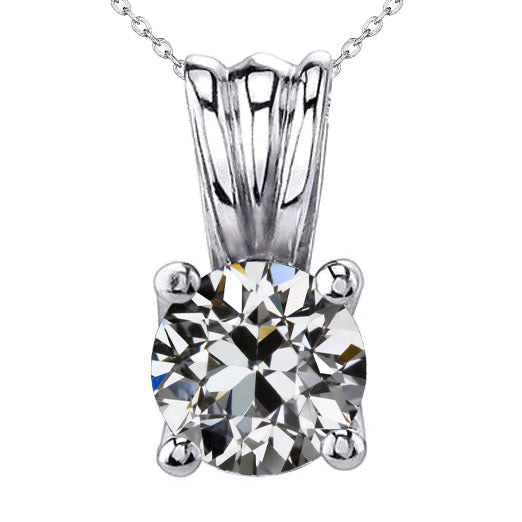 Diamante Pendente a Goccia 3-carati Oro Bianco 14K – vista principale