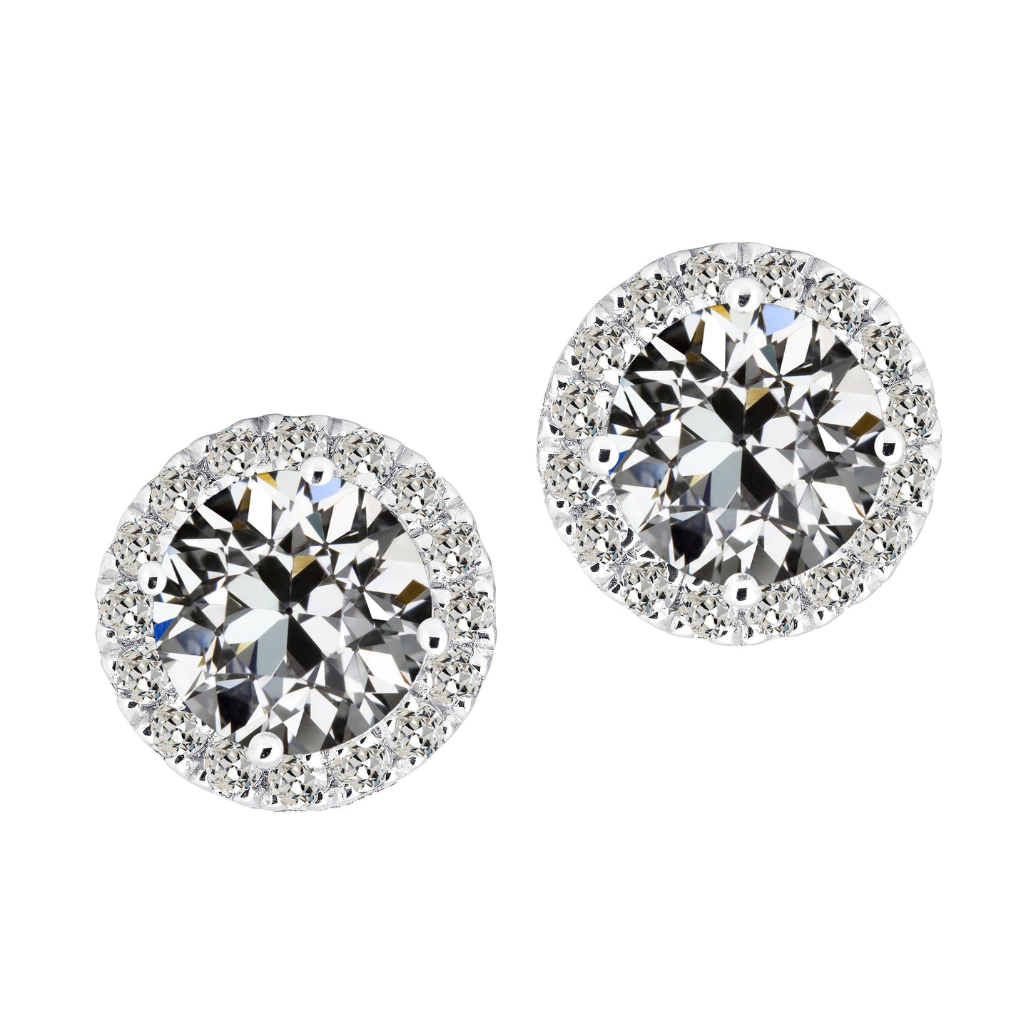 Brillante Orecchini 2 carati Oro Bianco 14K – vista principale