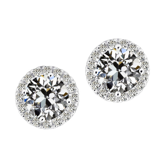 Brillante Orecchini 2 carati Oro Bianco 14K – vista principale