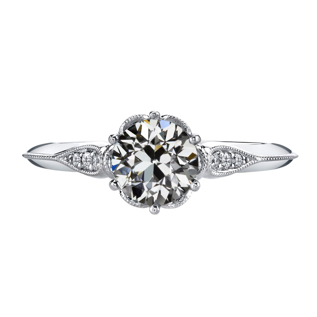 Brillante Anello di Fidanzamento 2-carati Oro Bianco 14K – vista principale