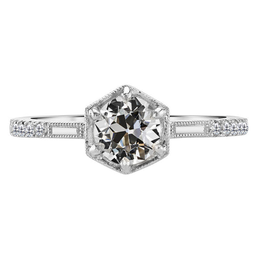 Brillante Diamante Fine Anello Solitario con Accenti 3 carati – vista principale