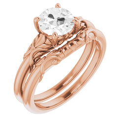Anello di Fidanzamento Oro 14 Carati Rosa con Brillante – 1,50