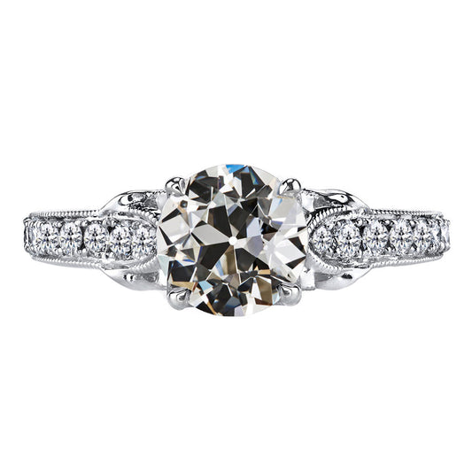 Brillante Brillante Anello Solitario con Accenti 2,50 carati – vista principale