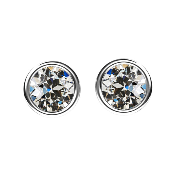Brillante Orecchini a Lobo 2-carati Oro Bianco 14K – vista principale