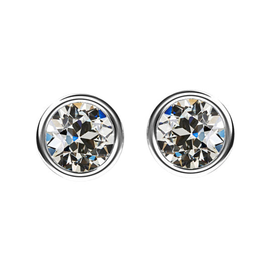 Brillante Orecchini a Lobo 2-carati Oro Bianco 14K – vista principale