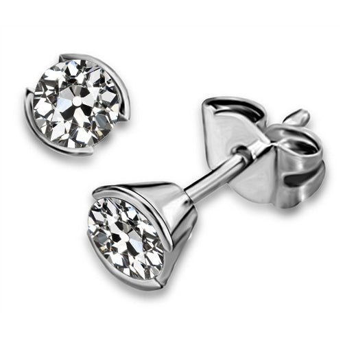 Diamante Fine Orecchini 1,50 carati Oro 14 Carati Bianco – vista principale