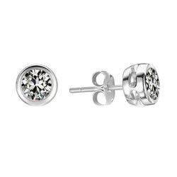 Realizzato a mano Incassato a Bezel Diamante Fine Orecchini