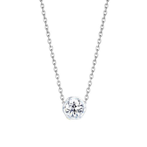 Cuscino Antico Diamante anello in Oro Bianco 14K – vista principale