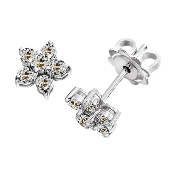 Cuscino Antico Diamante Fine anello in Oro Bianco 14K – vista principale