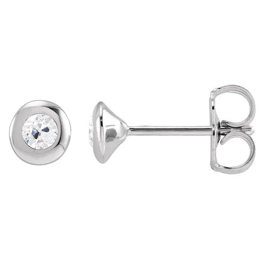 Diamante Fine Orecchini a Lobo – vista frontale