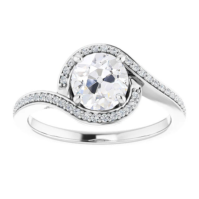 Diamante Fine Anello di Fidanzamento Halo – vista principale