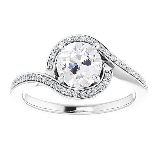 Diamante Fine Anello di Fidanzamento Halo – vista principale