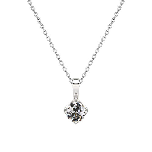 Brillante Pendente a Goccia 1 carati Oro Bianco 14K – vista principale