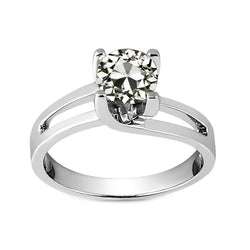 Diamante taglio Cuscino Antico Anello Solitario 2 carati – Oro