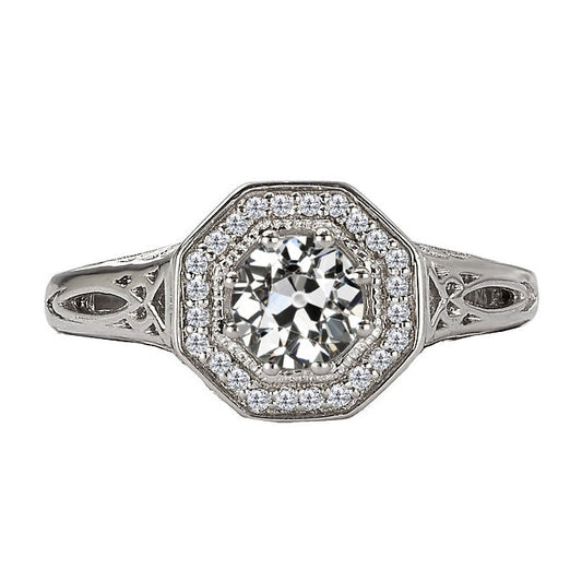 Diamante Fine Anello Halo – vista principale