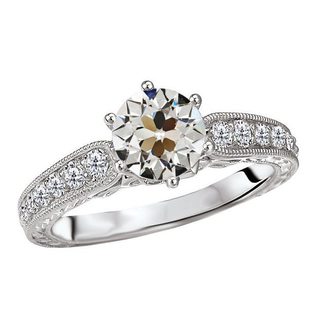 Brillante Anello di Proposta 2 carati Oro Bianco 14K – vista principale