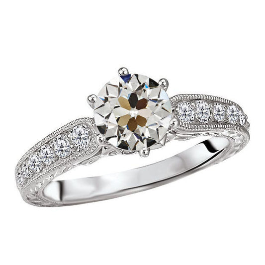 Brillante Anello di Proposta 2 carati Oro Bianco 14K – vista principale