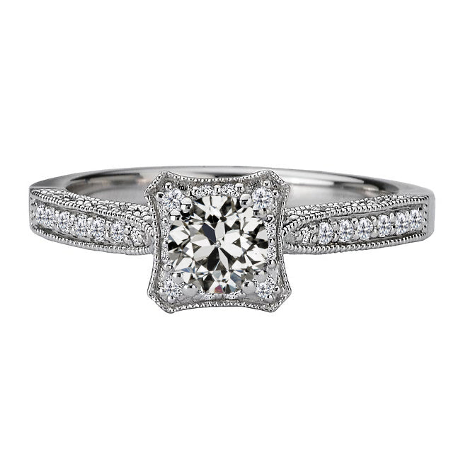 Brillante Anello Solitario con Accenti – vista principale