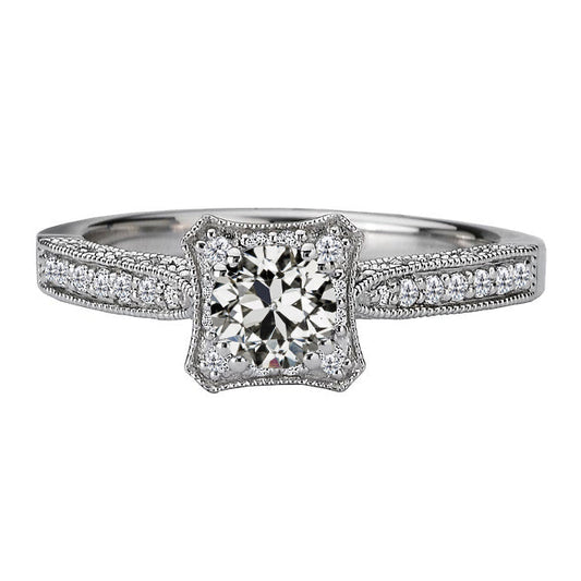 Brillante Anello Solitario con Accenti – vista principale
