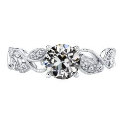 Oro Bianco 14K Cuscino Antico Diamante Anniversary Ring 3 carati