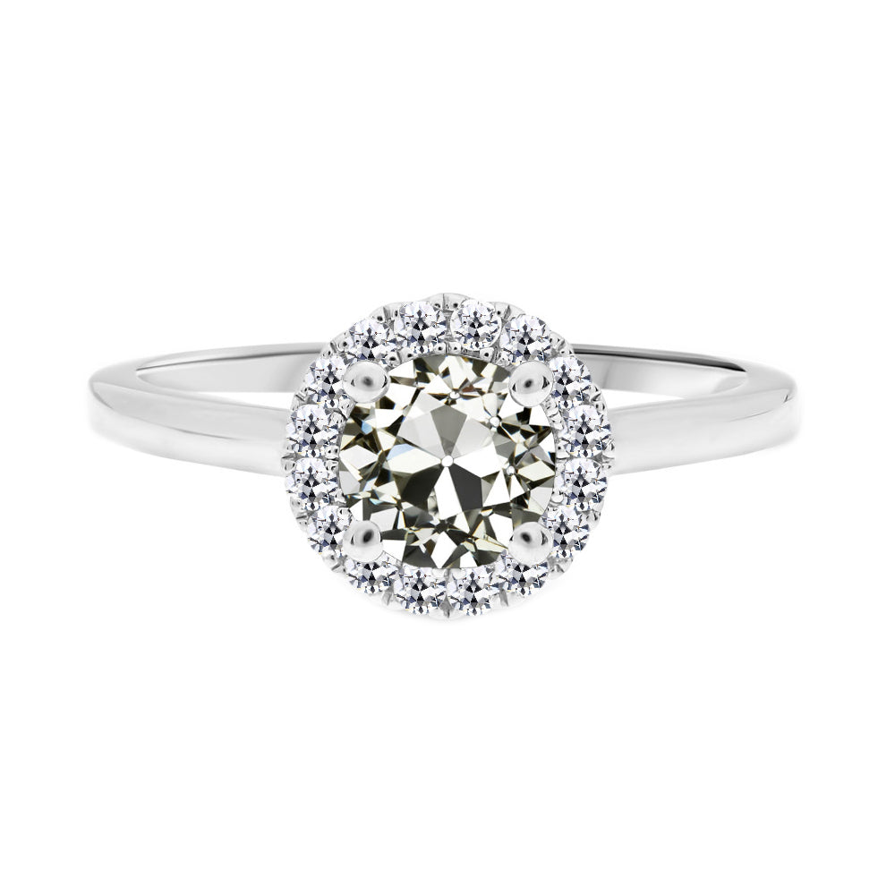 Diamante Fine Anello con Pavé Halo – vista principale
