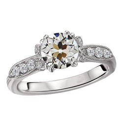 Cuscino Antico Anniversary Ring – Diamante Fine 2 carati Oro