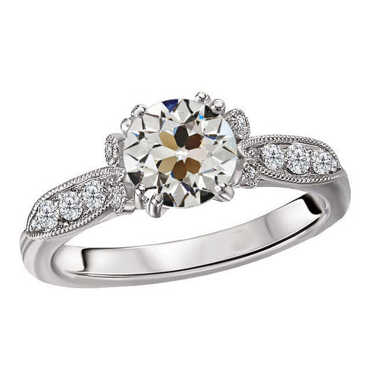 Diamante Fine Anniversary Ring 2 carati Oro Bianco 14K – vista principale