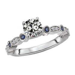 Diamante Anniversary Ring di lusso – 3,50 carati Oro Bianco 14K
