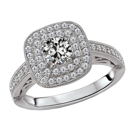 Senza tempo Brillante Anello con Pavé Halo 2,50 carati – vista principale